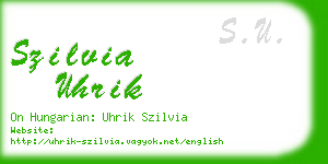 szilvia uhrik business card